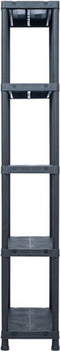 vidaXL - Opbergrekken - 5 - st - 125 - kg - 60x30x180 - cm - kunststof - zwart