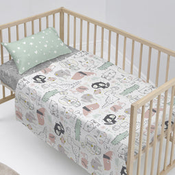 Happy Friday Sheet set 2 pieces Best buddies 120x180 cm (Cot bed) Multicolor