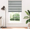 vidaXL - Zebra - rolgordijn - 130x200 - cm - stofbreedte - 125,9 - cm - donkergrijs
