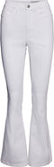 NOISY MAY NMSALLIE HW FLARE JEANS - Flared denim - High waist - Wit - Maat W27 X L34