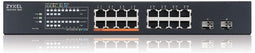 ZyXEL XMG1915-18EP - Managed Switch - 16x 2.5G Ethernet Poorten - 8x PoE++ (802.3bt) - 180W PoE-budget