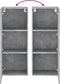 vidaXL - Tv-wandmeubel - 40,5x30x102 - cm - bewerkt - hout - betongrijs
