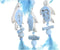 Ophangdecoratie DKD Home Decor Blauw Wit Veer Mediterrane (14 x 5 x 45 cm) (2 Stuks)