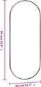 vidaXL - Wandspiegel - 40x90 - cm - ovaal - glas