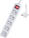 Ewent EW3955 - Stekkerdoos - 5x platte stekker met kinderbeveiliging - Wit