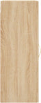 vidaXL - Wandkast - 34,5x34x90 - cm - bewerkt - hout - sonoma - eikenkleurig