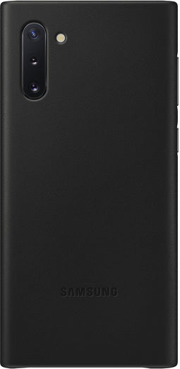 Samsung Galaxy Note10 - Lederen back cover - Krasbestendig - Zwart