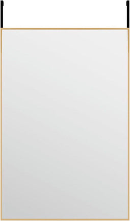 vidaXL - Deurspiegel - 40x60 - cm - glas - en - aluminium - goudkleurig
