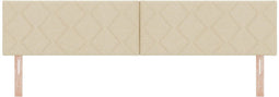 vidaXL - Hoofdbord - Diamant - Blokken - Design - Crème - 200 - cm - Stof