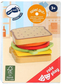 Small Foot - Houten Speeleten Sandwich met Bestek, 7dlg.