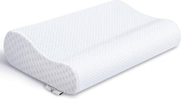 Traagschuim hoofdkussen; zelfmodelleren en warmtegevoelig - orthopedisch - comfortabele nachtrust - ondersteunt nek en schouders - 70 x 40 x 11 cm - wasbare tijk
