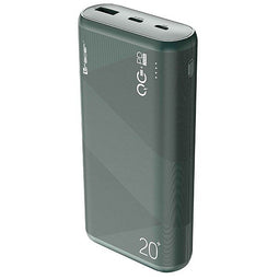 TRACER TRABAT47095 Powerbank External battery 20000 mAh 1x USB-C PD 20W 1x USB QC 3.0 Green