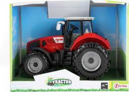 Tractor met Frictie Rood, 19cm