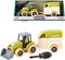 Tractor met paardentrailer en paard - Trekker met Aanhanger - Afneembare Wielen incl. Schroevendraaier - Paardentrailer