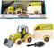 Tractor met paardentrailer en paard - Trekker met Aanhanger - Afneembare Wielen incl. Schroevendraaier - Paardentrailer