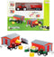 TRACTOR Set Schuur en tractor met acc - assorti