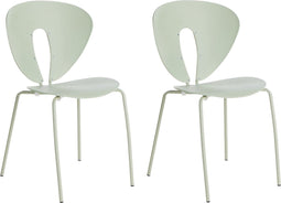 TRACY - Eetkamerstoelen set van 2 - Groen - Polypropyleen