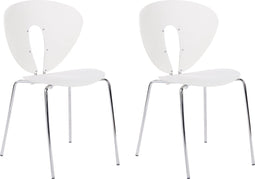 TRACY - Eetkamerstoelen set van 2 - Wit - Polypropyleen