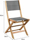 Trädgårdsstol Acacia 50 x 57 x 90 cm Grijs (4 Onderdelen)