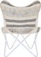 Trädgårdsstol DKD Home Decor Grijs Katoen Wit Ijzer (74 x 65 x 90 cm)