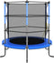 Trampoline met veiligheidsnet rond 140x160 cm blauw