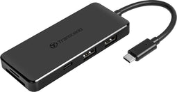 Transcend 6-in-1 USB Type-C Hub HUB5C - Hub - 2 x USB 3.1 Gen 1 + 1 x USB 3.1 Gen 2 + 1 x USB-C (stroomtoevoer) - desktop