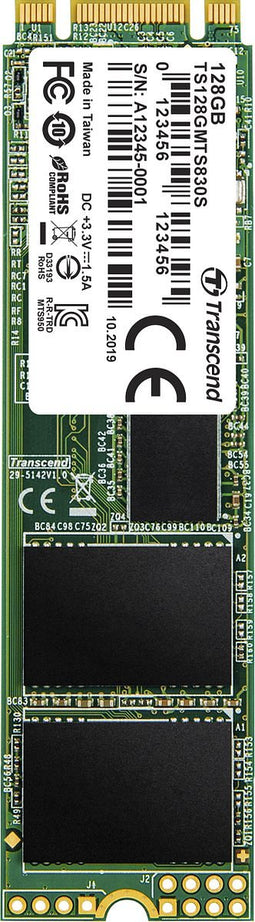 Transcend 830S SATA M.2 SSD 2280 harde schijf 128 GB M.2 SATA 6 Gb/s