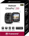 Transcend DrivePro 250 Dashcam met GPS Kijkhoek horizontaal (max.): 140 ° 12 V, 24 V WiFi, Accu