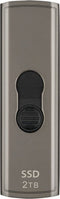 Transcend ESD330C 2 TB - SSD - extern (draagbaar) - 2 TB - zilver, bruin