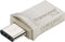 Transcend JetFlash 890 USB-stick smartphone/tablet Zilver 128 GB USB 3.2 Gen 2, USB-C