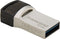 Transcend JetFlash 890 USB-stick smartphone/tablet Zilver 128 GB USB 3.2 Gen 2, USB-C