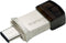 Transcend JetFlash 890 USB-stick smartphone/tablet Zilver 128 GB USB 3.2 Gen 2, USB-C