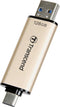 Transcend JetFlash 930C USB-stick 128 GB Goud TS128GJF930C USB-A 3.2 Gen 1, USB-C