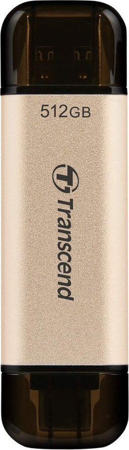 Transcend JetFlash 930C USB-stick 512 GB Goud TS512GJF930C USB-A 3.2 Gen 1, USB-C