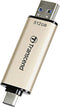 Transcend JetFlash 930C USB-stick 512 GB Goud TS512GJF930C USB-A 3.2 Gen 1, USB-C
