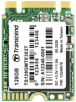 Transcend MTE352T 128 GB NVMe/PCIe M.2 SSD 2230 harde schijf PCIe NVMe 3.0 x2 Industrial TS128GMTE352T