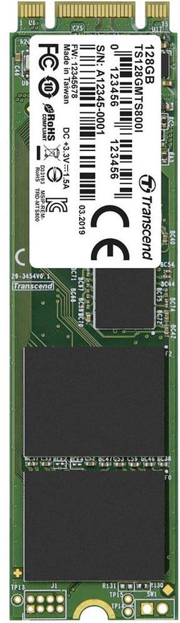 Transcend MTS800I 128 GB SATA M.2 SSD 2280 harde schijf SATA 6 Gb/s Industrial TS128GMTS800I