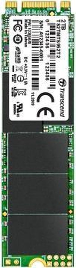 Transcend MTS952T2 128 GB SATA M.2 SSD 2280 harde schijf M.2 SATA 6 Gb/s Retail TS128GMTS952T2
