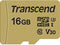 Transcend Premium 500S microSDHC-kaart 16 GB Class 10, UHS-I, UHS-Class 3, v30 Video Speed Class Incl. SD-adapter