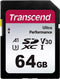 Transcend TS64GSDC340S SDXC-kaart 64 GB A1 Application Performance Class, v30 Video Speed Class, UHS-Class 3 Schokbeste