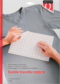 Transferpapier voor textiel - 6 vellen - donkere kleding