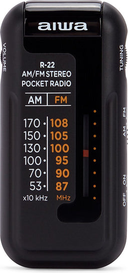 Transistor Radio Aiwa R22BK Black AM/FM Mini