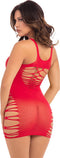 Transparant jurkje Pink Lipstick - Rood