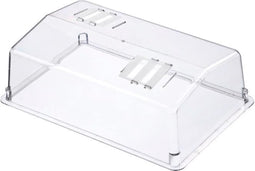 Transparante kweekbakdeksel met twee regelbare ventilatieopeningen - 55 x 31 x 15 cm - kweekbak deksels