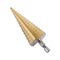Trapboor 4-32mm HSS titanium / conische boor / stappenboor / ruimer / plaatboor / getrapte boor / fr