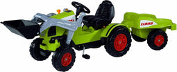Traptractor BIG Claas Celtis met voorlader en aanhanger