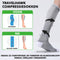 Travelhawk Compressiekousen Zwart - 3 Stuks - Hardloopsokken - Premium Compressiesokken - Running Socks - Vochtafdrijvend - Skisokken - Voorkom Blessures & Spierpijn - L/XL
