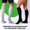 Travelhawk Compressiekousen Zwart - 3 Stuks - Hardloopsokken - Premium Compressiesokken - Running Socks - Vochtafdrijvend - Skisokken - Voorkom Blessures & Spierpijn - S/M