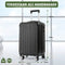 Travelhawk Handbagage Koffer - Handbagage Trolley - Koffer Handbagage - TSA Kofferslot - 55x34x23cm - 42L - Zwart
