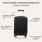 Travelhawk Handbagage Koffer - Handbagage Trolley - Koffer Handbagage - TSA Kofferslot - 55x34x23cm - 42L - Zwart